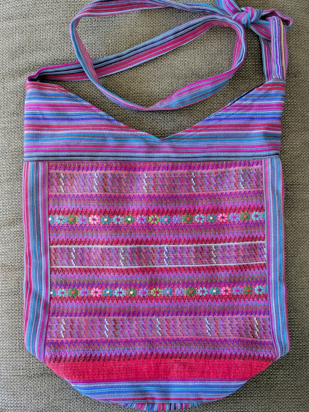 Large Guatamalan Todos Santos Shoulder Bag.